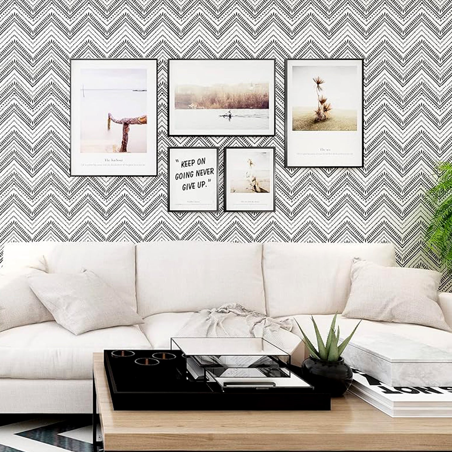 Waterproof Chevron Pattern Wall Sticker 45cm x 3meter (1 Pc) Waterproof Chevron Pattern Wall Sticker 45cm x 3meter (1 Pc)